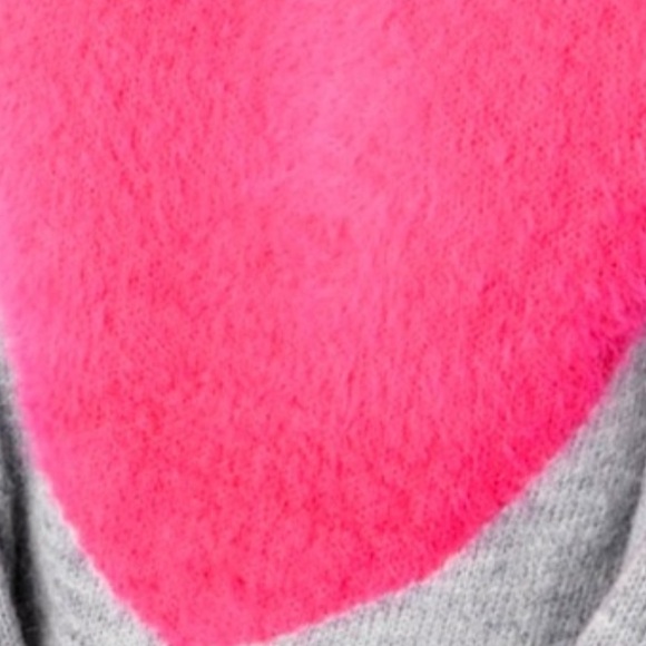 🩷🩶 L EUC Pullover sweater gray w/ pink heart Old Navy size Large - Picture 5 of 11